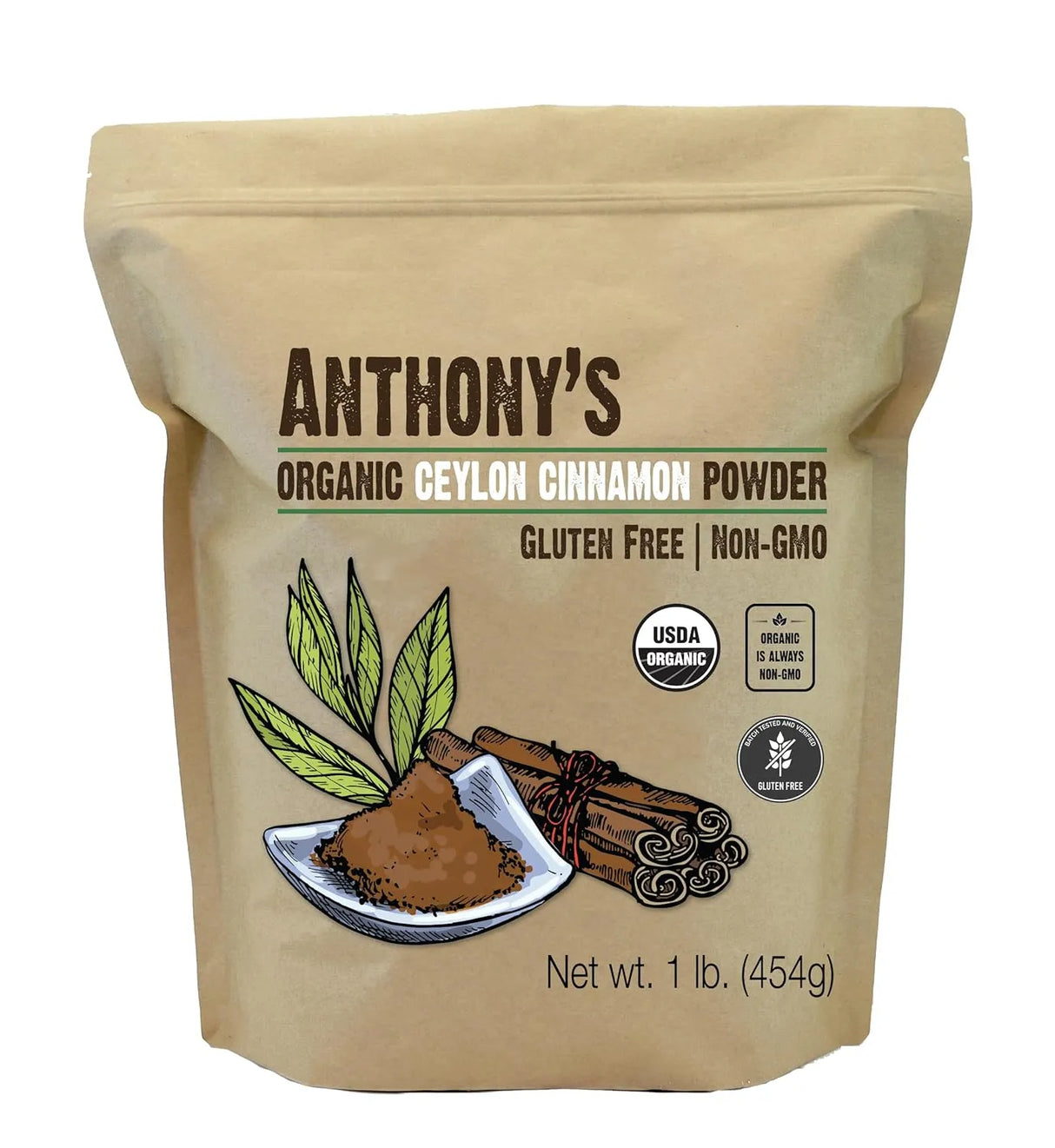 ANTHONY´S - Anthony's Organic Ceylon Cinnamon Powder 454Gr. - The Red Vitamin MX - Suplementos Alimenticios - {{ shop.shopifyCountryName }}