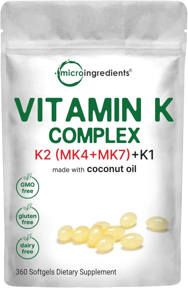MICRO INGREDIENTS - Micro Ingredients Super Vitamin K Complex 360 Capsulas Blandas - The Red Vitamin MX - Suplementos Alimenticios - {{ shop.shopifyCountryName }}
