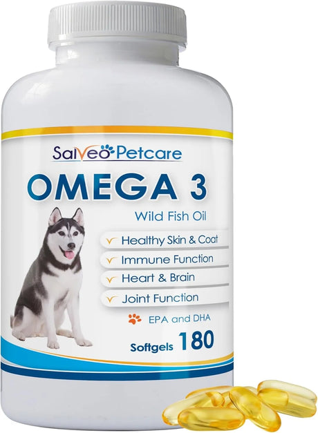 SALVEO PETCARE - Salveo Petcare Omega 3 Fish Oil for Dogs 180 Capsulas - The Red Vitamin MX - Aceite De Pescado Para Perros - {{ shop.shopifyCountryName }}