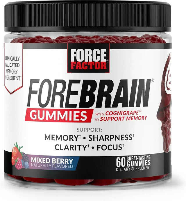 FORCE FACTOR - Force Factor Forebrain Gummies Nootropic Brain Support 60 Gomitas - The Red Vitamin MX - Suplementos Alimenticios - {{ shop.shopifyCountryName }}