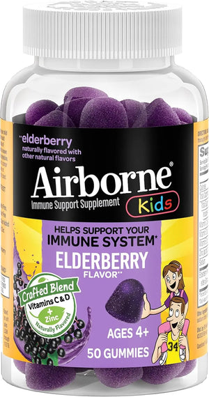 AIRBORNE - Airborne KIDS Elderberry + Zinc & Vitamin C Gummies 50 Gomitas - The Red Vitamin MX - Suplementos Alimenticios - {{ shop.shopifyCountryName }}