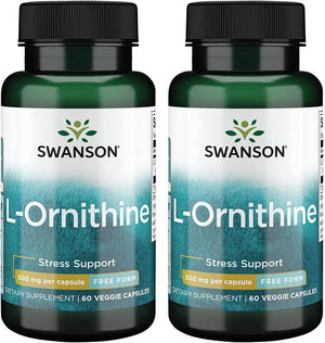 SWANSON - Swanson L-Ornithine 500Mg. 60 Capsulas 2 Pack - The Red Vitamin MX - Suplementos Alimenticios - {{ shop.shopifyCountryName }}