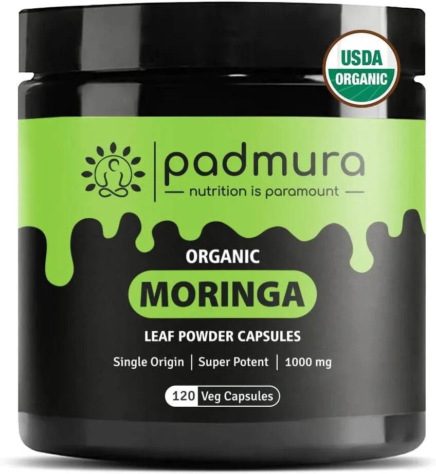 PADMURA - PADMURA Organic Moringa Oleifera Leaf Powder 120 Capsulas - The Red Vitamin MX - Suplementos Alimenticios - {{ shop.shopifyCountryName }}