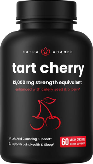 NutraChamps Organic Tart Cherry Extract 12,000Mg. 60 Capsulas