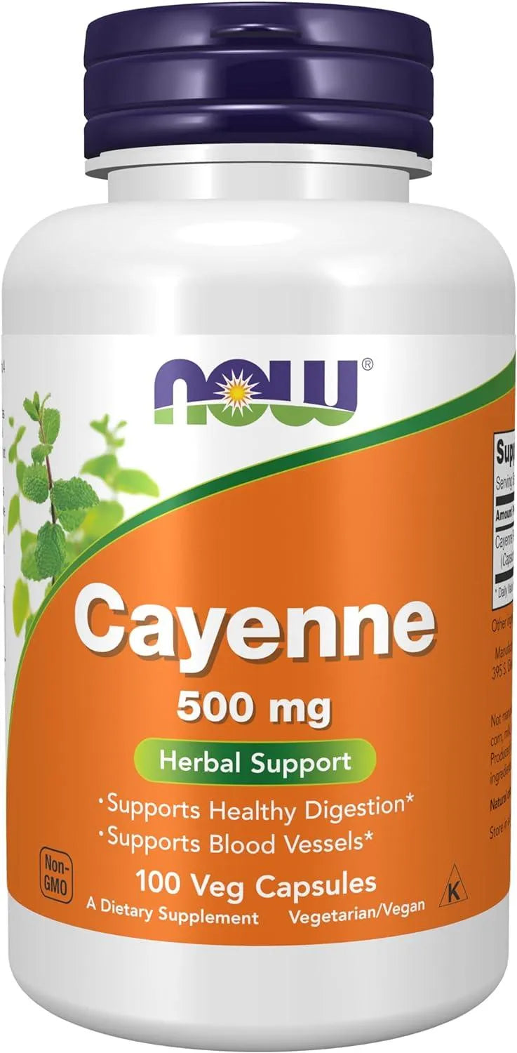 NOW SUPPLEMENTS - NOW Supplements Cayenne 500Mg. 100 Capsulas - The Red Vitamin MX - Suplementos Alimenticios - {{ shop.shopifyCountryName }}