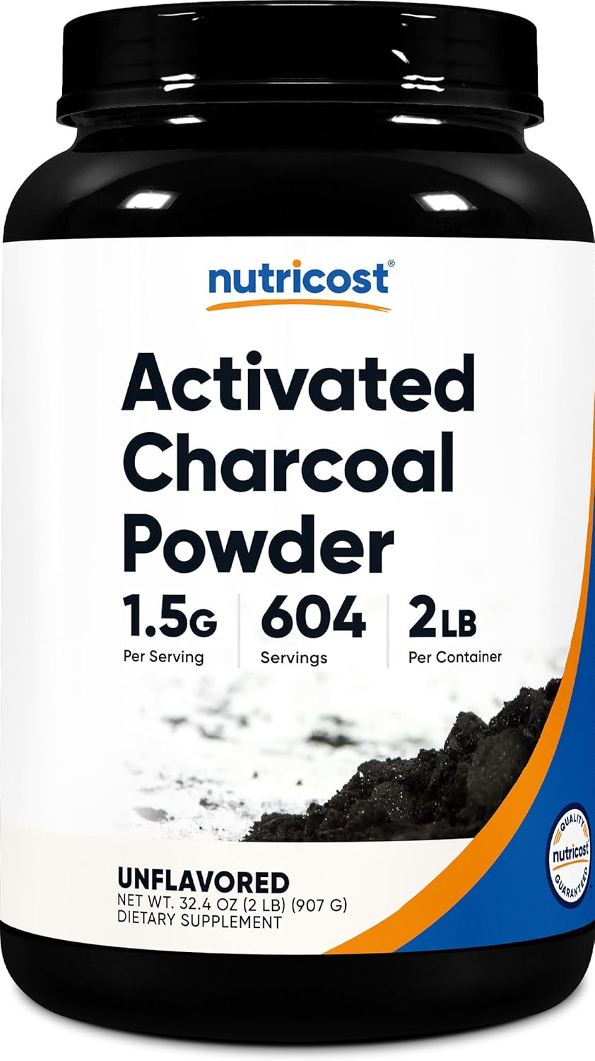 Nutricost Activated Charcoal Powder 604 Servicios 907Gr.