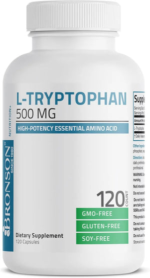 BRONSON - Bronson L-Tryptophan 500Mg. 120 Capsulas - The Red Vitamin MX - Suplementos Alimenticios - {{ shop.shopifyCountryName }}