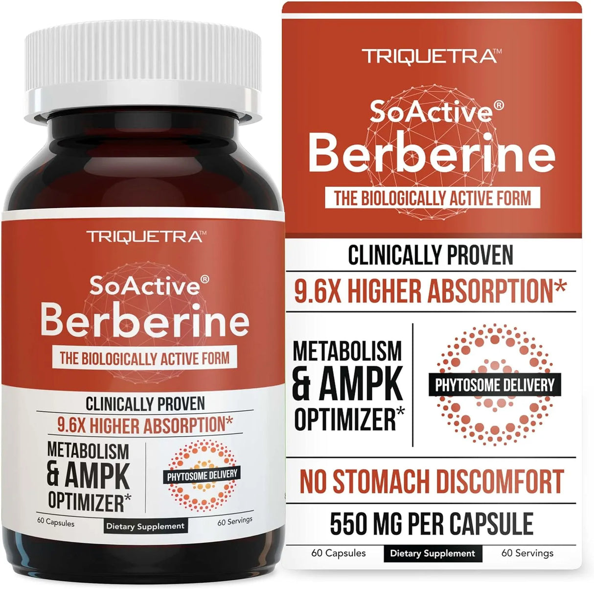 TRIQUETRA - Triquetra Health SoActive Berberine 550Mg. 60 Capsulas - The Red Vitamin MX - Suplementos Alimenticios - {{ shop.shopifyCountryName }}