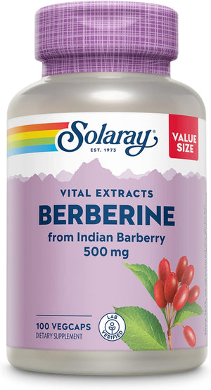 Solaray Berberine 500Mg. 100 Capsulas - The Red Vitamin MX - Suplementos Alimenticios - SOLARAY