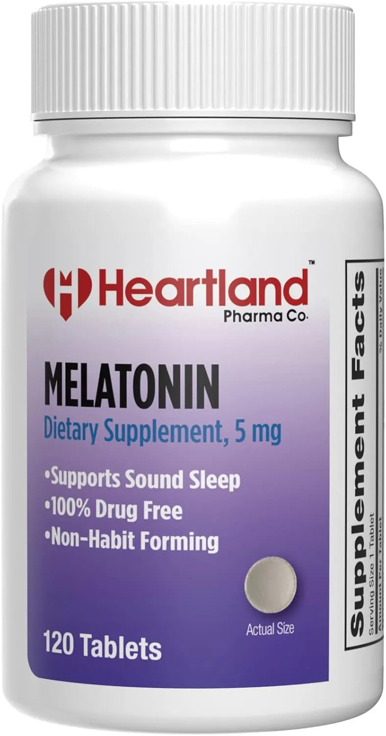 HEALTLAND OHARMA - Heartland Pharma Melatonin 5Mg. 120 Tabletas - The Red Vitamin MX - Suplementos Alimenticios - {{ shop.shopifyCountryName }}