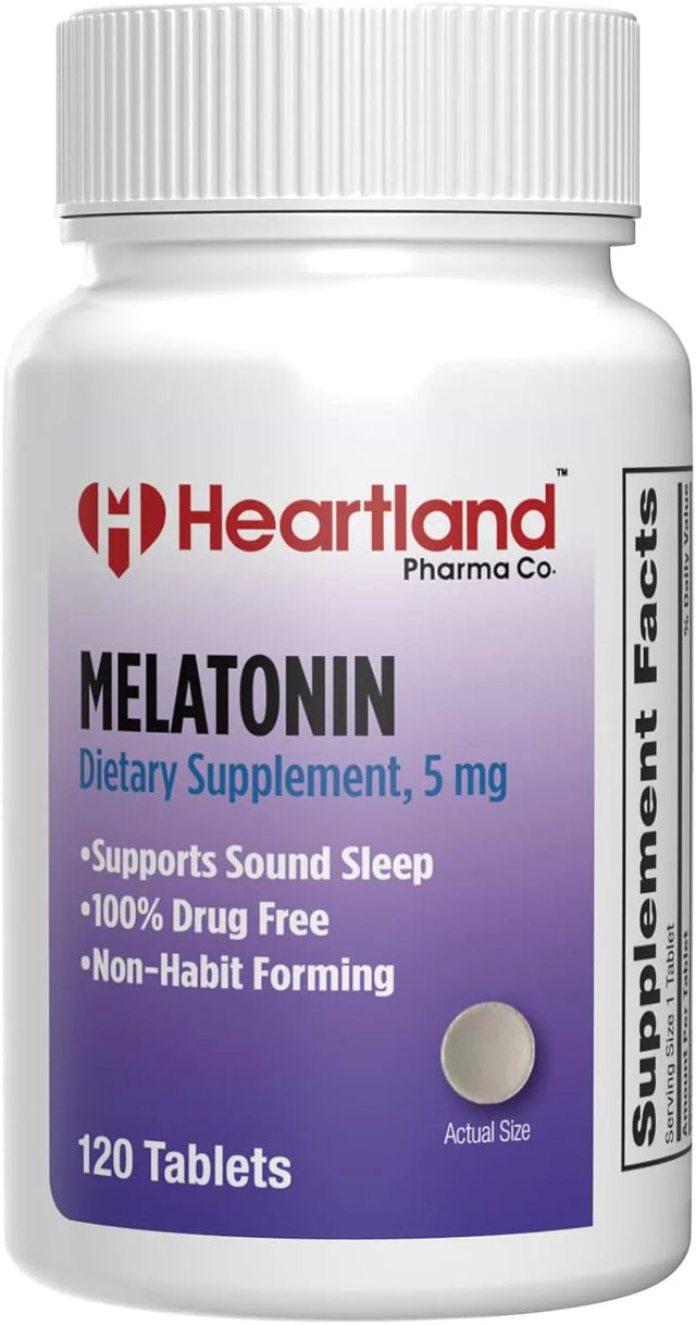 HEALTLAND OHARMA - Heartland Pharma Melatonin 5Mg. 120 Tabletas - The Red Vitamin MX - Suplementos Alimenticios - {{ shop.shopifyCountryName }}