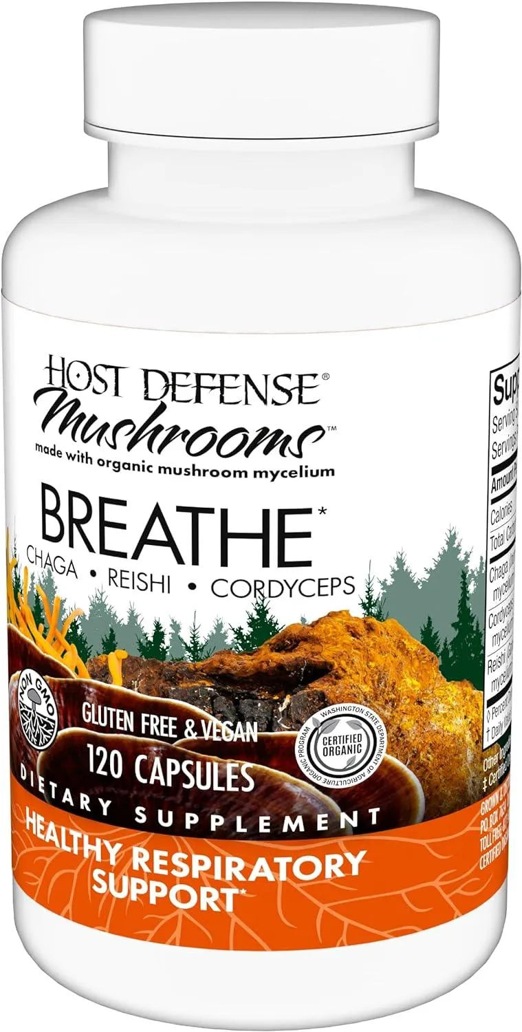 HOST DEFENSE - Host Defense Breathe Immune & Respiratory Support 120 Capsulas - The Red Vitamin MX - Suplementos Alimenticios - {{ shop.shopifyCountryName }}