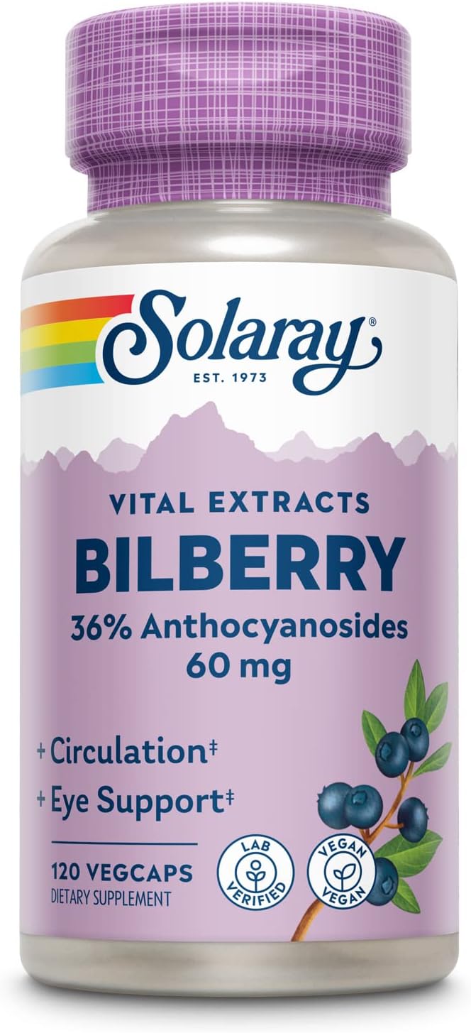 SOLARAY Bilberry Berry Extract 60Mg. 120 Capsulas