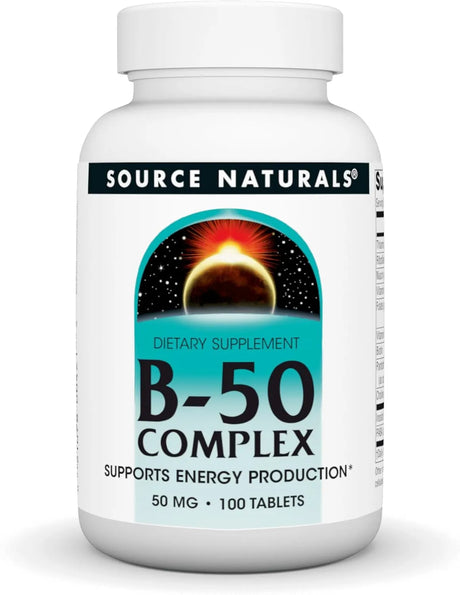 SOURCE NATURALS - Source Naturals B-50 Complex 50Mg. 100 Tabletas - The Red Vitamin MX - Suplementos Alimenticios - {{ shop.shopifyCountryName }}