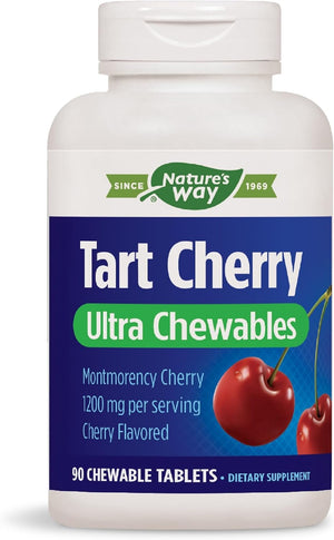 Nature's Way Tart Cherry Ultra Chewables 1200Mg. 90 Tabletas Masticables