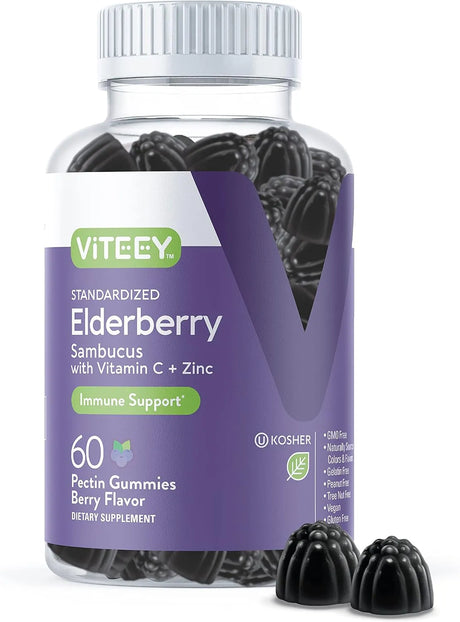 VITEEY - Viteey Sambucus Elderberry Gummies 60 Gomitas - The Red Vitamin MX - Suplementos Alimenticios - {{ shop.shopifyCountryName }}