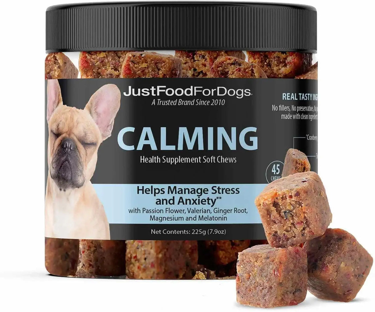 JUSTFOODFORDOGS - JustFoodForDogs Calming Supplement for Dogs Soft Chew 45 Masticables - The Red Vitamin MX - Relajantes Para Perros - {{ shop.shopifyCountryName }}