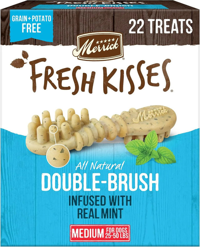 MERRICK - Merrick Fresh Kisses Natural Dental Chews Toothbrush Shape Medium Dogs 22 Piezas - The Red Vitamin MX - Cuidado Dental Para Perros - {{ shop.shopifyCountryName }}