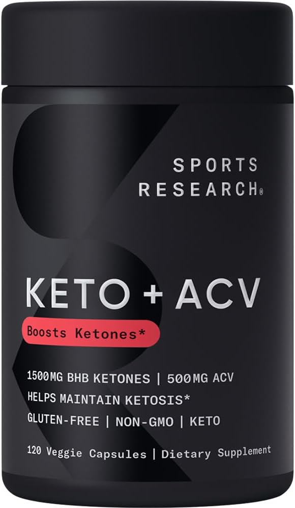 Sports Research Keto Plus ACV 120 Capsulas