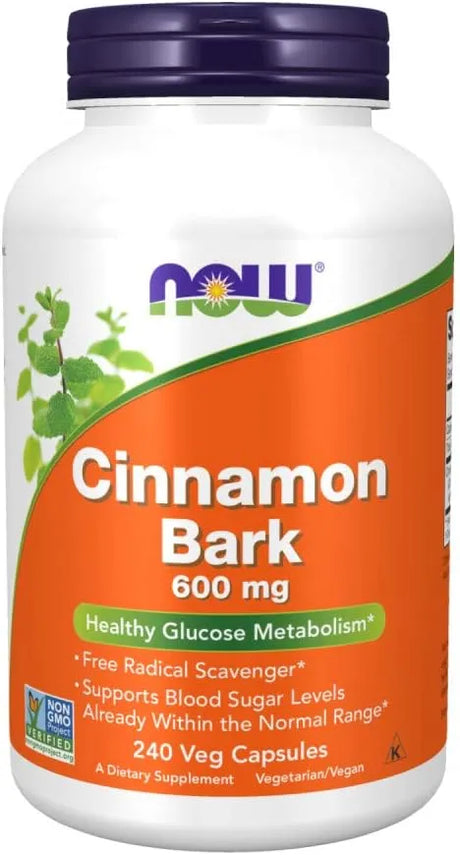 NOW SUPPLEMENTS - NOW Supplements Cinnamon Bark 600Mg. 240 Capsulas - The Red Vitamin MX - Suplementos Alimenticios - {{ shop.shopifyCountryName }}