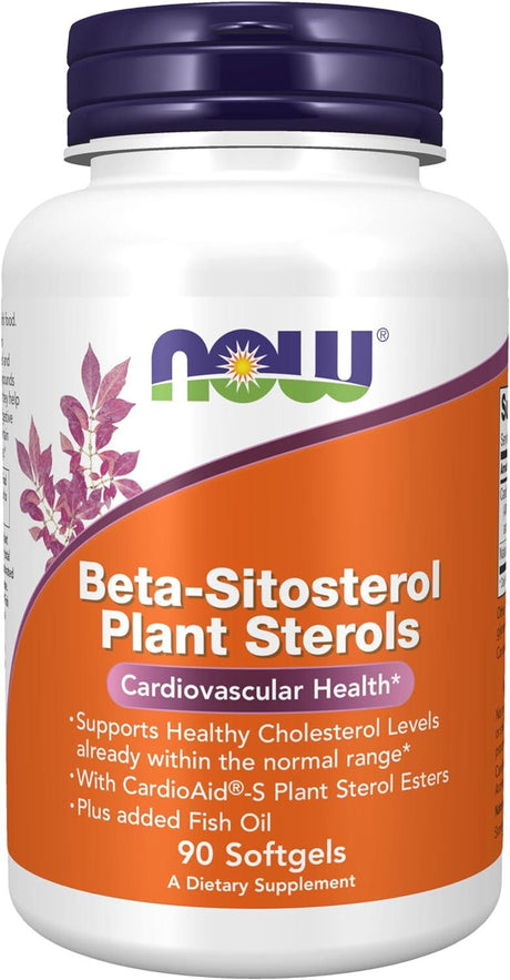 NOW SUPPLEMENTS - NOW Supplements Beta-Sitosterol Plant Sterols with CardioAid 90 Capsulas Blandas - The Red Vitamin MX - Suplementos Alimenticios - {{ shop.shopifyCountryName }}