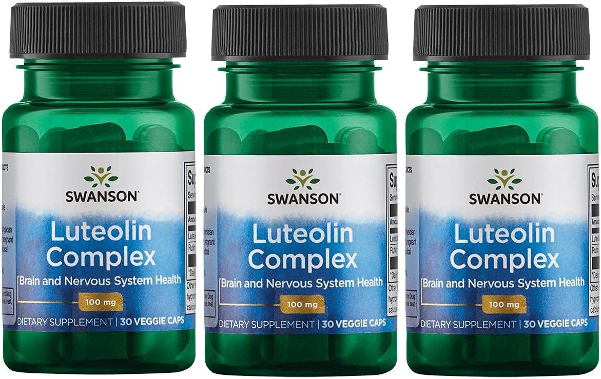 Swanson Luteolin Complex w/Rutin 30 Capsulas 3 Pack