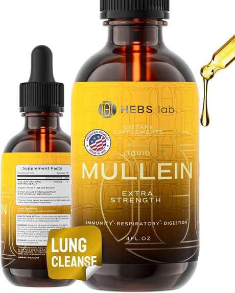 HEBS LAB. - HEBS LAB. Mullein Leaf Extract Organic Lung Cleanse 4 Fl.Oz. - The Red Vitamin MX - Suplementos Alimenticios - {{ shop.shopifyCountryName }}