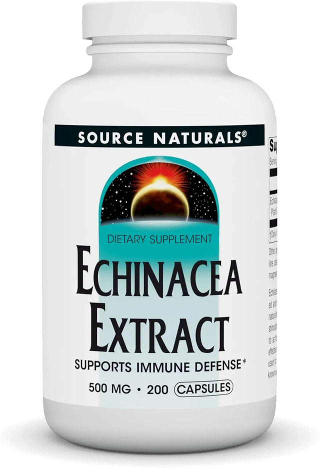SOURCE NATURALS - Source Naturals Echinacea Root 500Mg. 200 Capsulas - The Red Vitamin MX - Suplementos Alimenticios - {{ shop.shopifyCountryName }}