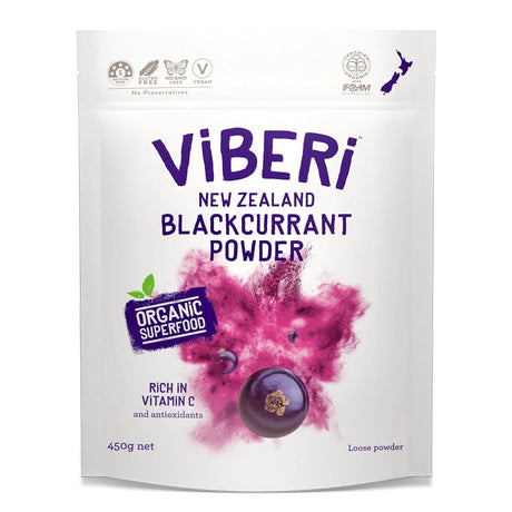 VIBERI - ViBERi NZ Organic Blackcurrant Powder 450Gr. - The Red Vitamin MX - Suplementos Alimenticios - {{ shop.shopifyCountryName }}