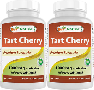 Best Naturals Tart Cherry Extract 1000Mg. 120 Capsulas 2 Pack