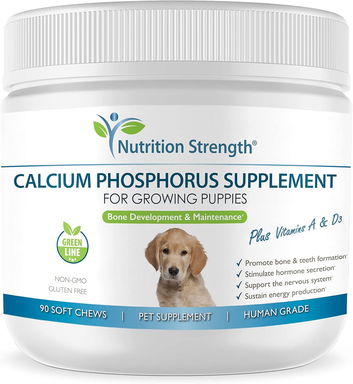 Nutrition Strength Calcium Phosphorus for Dogs Supplement 90 Masticables