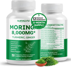 NURAFUSE - NURAFUSE Moringa 8,000Mg. 12-in-1 Supplement 150 Capsulas - The Red Vitamin MX - Suplementos Alimenticios - {{ shop.shopifyCountryName }}