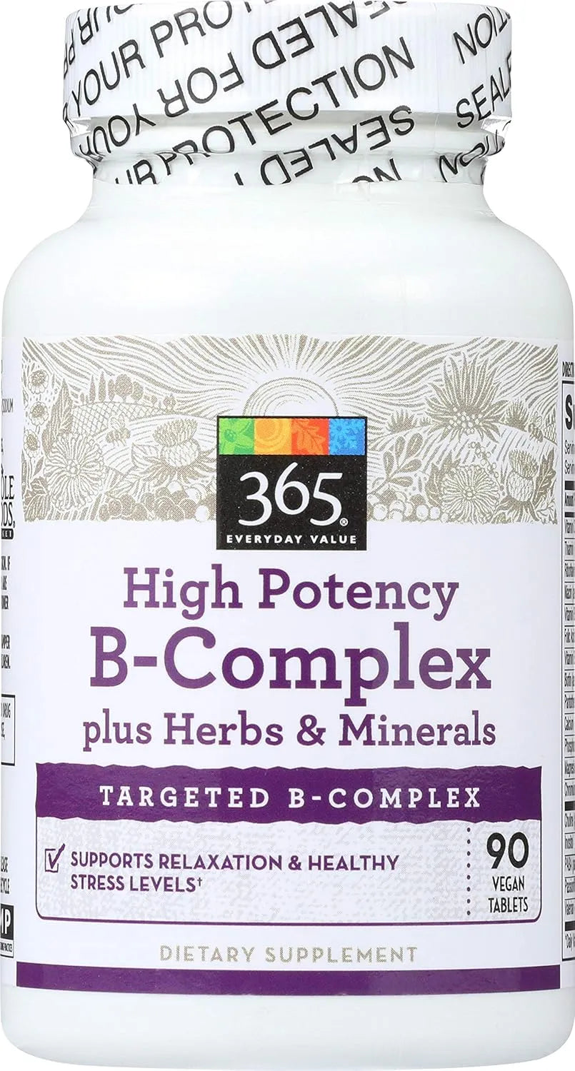 365 - 365 Everyday Value High Potency B-Complex 90 Tabletas - The Red Vitamin MX - Suplementos Alimenticios - {{ shop.shopifyCountryName }}