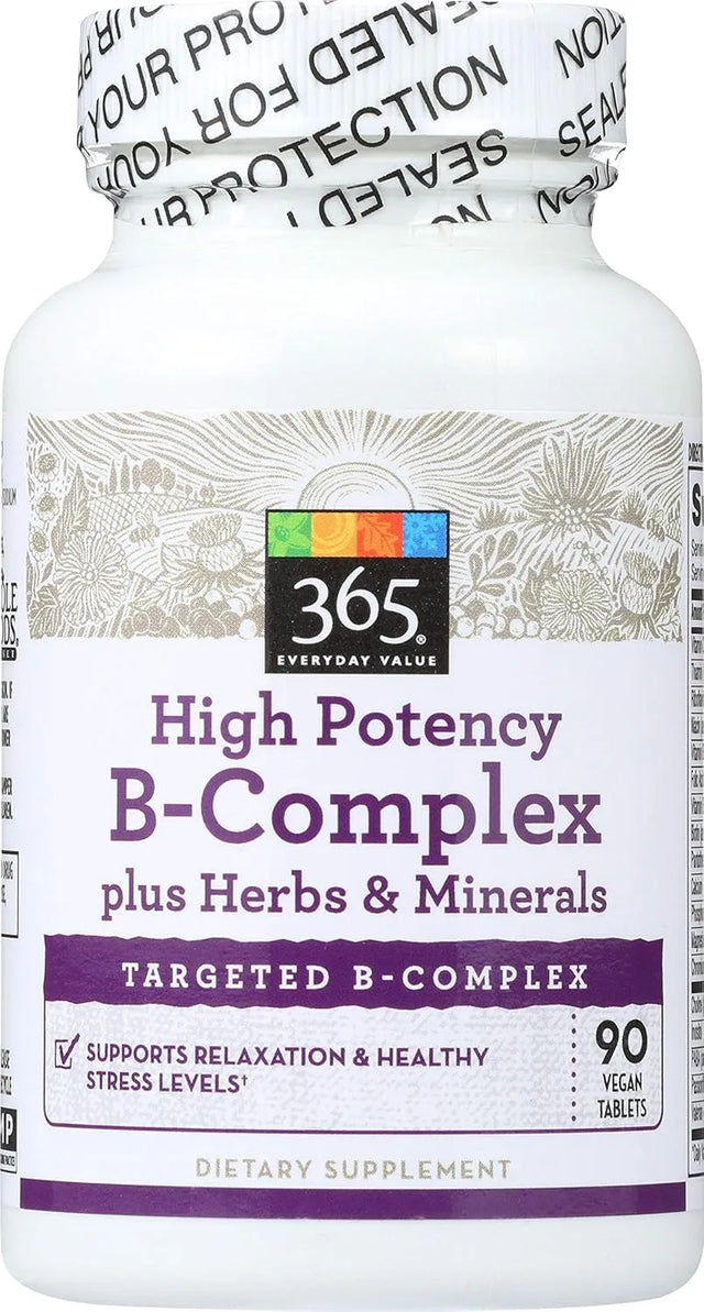 365 - 365 Everyday Value High Potency B-Complex 90 Tabletas - The Red Vitamin MX - Suplementos Alimenticios - {{ shop.shopifyCountryName }}