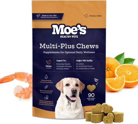 MOE'S - Moe’s 5-in-1 Essential Dog Multivitamin Chicken Flavored Chews 90 Masticables - The Red Vitamin MX - Multivitamínicos Para Perros - {{ shop.shopifyCountryName }}