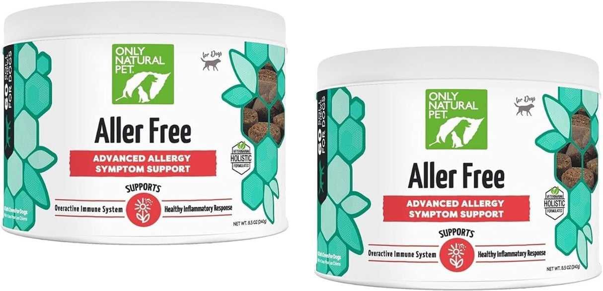 ONLY NATURAL PET AllerFree Advanced Allergy Support for Dogs 60 Masticables 2 Pack