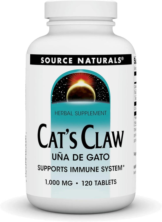 SOURCE NATURALS - Source Naturals Cat's Claw Bark 1000Mg. 120 Tabletas - The Red Vitamin MX - Suplementos Alimenticios - {{ shop.shopifyCountryName }}