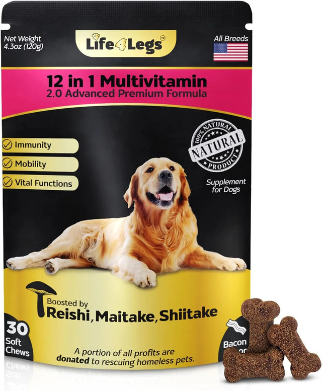 LIFE4LEGS - Life4Legs Soft Chews Dog Vitamins & Supplements Bacon 30 Masticables - The Red Vitamin MX - Multivitamínicos Para Perros - {{ shop.shopifyCountryName }}