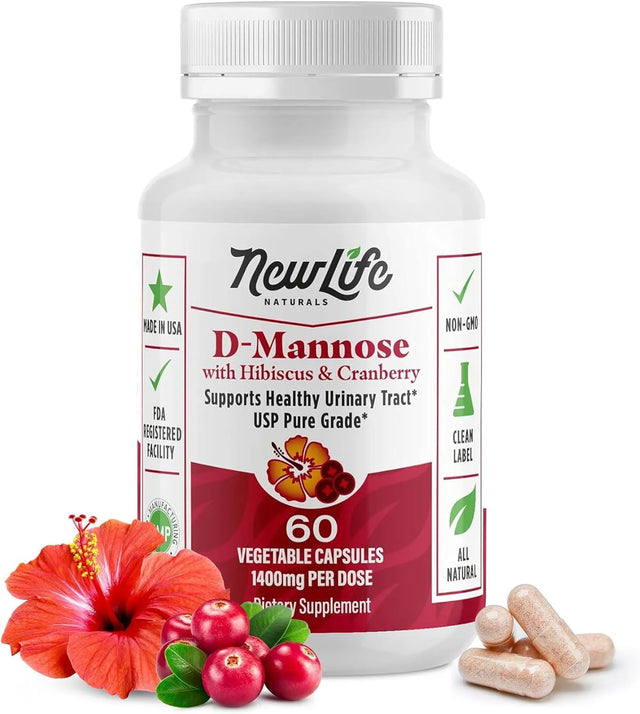 NEWLIFE NATURALS - NewLife Naturals D-Mannose 1,400Mg. 60 Capsulas - The Red Vitamin MX - Suplementos Alimenticios - {{ shop.shopifyCountryName }}