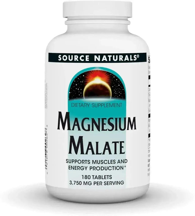 SOURCE NATURALS - Source Naturals Magnesium Malate 3750Mg. 180 Tabletas - The Red Vitamin MX - Suplementos Alimenticios - {{ shop.shopifyCountryName }}