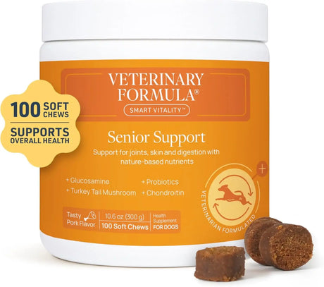 VETERINARY FORMULA - Veterinary Formula Senior Support Joint Supplement for Dogs 100 Masticables - The Red Vitamin MX - Cuidado De Cadera Y Articulaciones Para Perros - {{ shop.shopifyCountryName }}