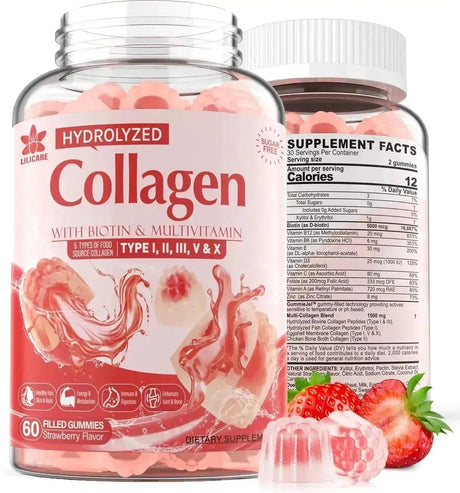 ENVYDEAL - EnvyDeal Sugar-Free Hydrolyzed Collagen Peptide Filled Gummies 60 Gomitas - The Red Vitamin MX - Suplementos Alimenticios - {{ shop.shopifyCountryName }}