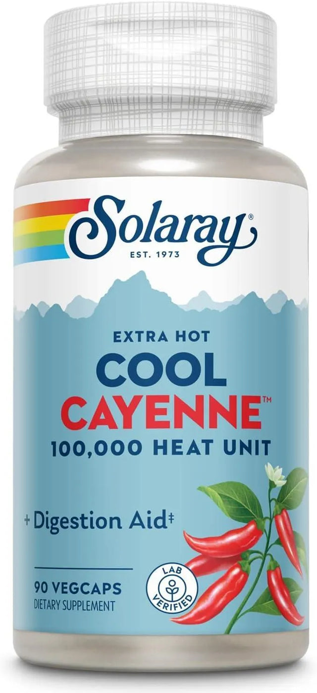 SOLARAY - Solaray Extra Hot Cool Cayenne 100,000 HU 90 Capsulas - The Red Vitamin MX - Suplementos Alimenticios - {{ shop.shopifyCountryName }}