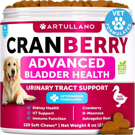 ARTULLANO - Artullano Dog UTI Treatment 120 Masticables - The Red Vitamin MX - Salud De Tracto Urinario Para Perros - {{ shop.shopifyCountryName }}