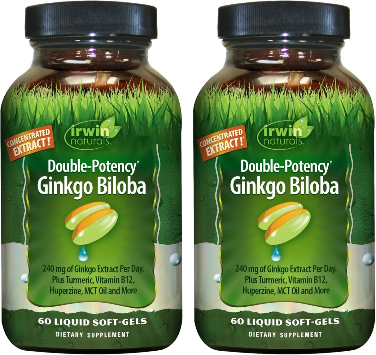 IRWIN NATURALS - Irwin Naturals Double-Potency Ginkgo Biloba 240Mg. 60 Capsulas Blandas 2 Pack - The Red Vitamin MX - Suplementos Alimenticios - {{ shop.shopifyCountryName }}