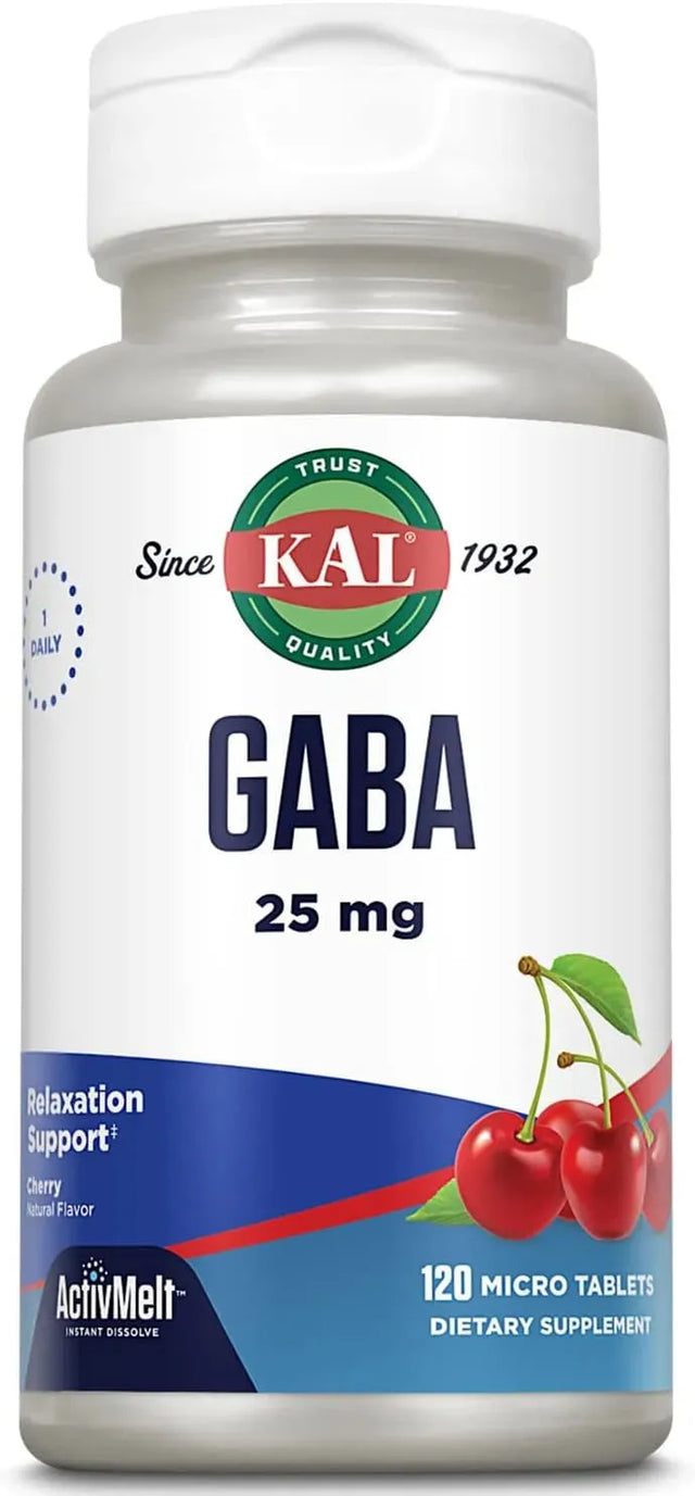 KAL - KAL GABA Cherry Flavor ActivMelt Instant Dissolve 120 Micro Tabletas - The Red Vitamin MX - Suplementos Alimenticios - {{ shop.shopifyCountryName }}