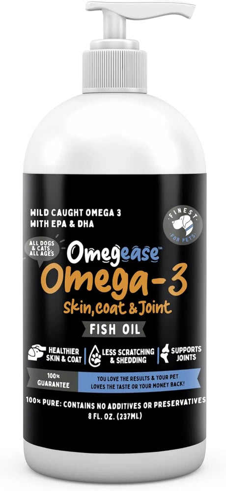 OMEGEASE - Omegease Fish Oil for Dogs & Cats 8 Fl.Oz. - The Red Vitamin MX - Aceite De Pescado Para Perros - {{ shop.shopifyCountryName }}