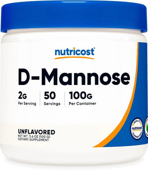 NUTRICOST - Nutricost D-Mannose Powder 50 Servicios 100Gr. - The Red Vitamin MX - Suplementos Alimenticios - {{ shop.shopifyCountryName }}