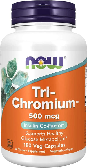 NOW SUPPLEMENTS - NOW Supplements Tri-Chromium 500mcg 180 Capsulas - The Red Vitamin MX - Suplementos Alimenticios - {{ shop.shopifyCountryName }}