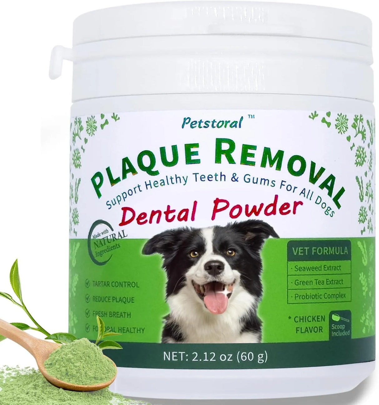 PETSTORAL - Petstoral Plaque Removal Natural Dental Powder 60Gr. - The Red Vitamin MX - Cuidado Dental Para Perros - {{ shop.shopifyCountryName }}